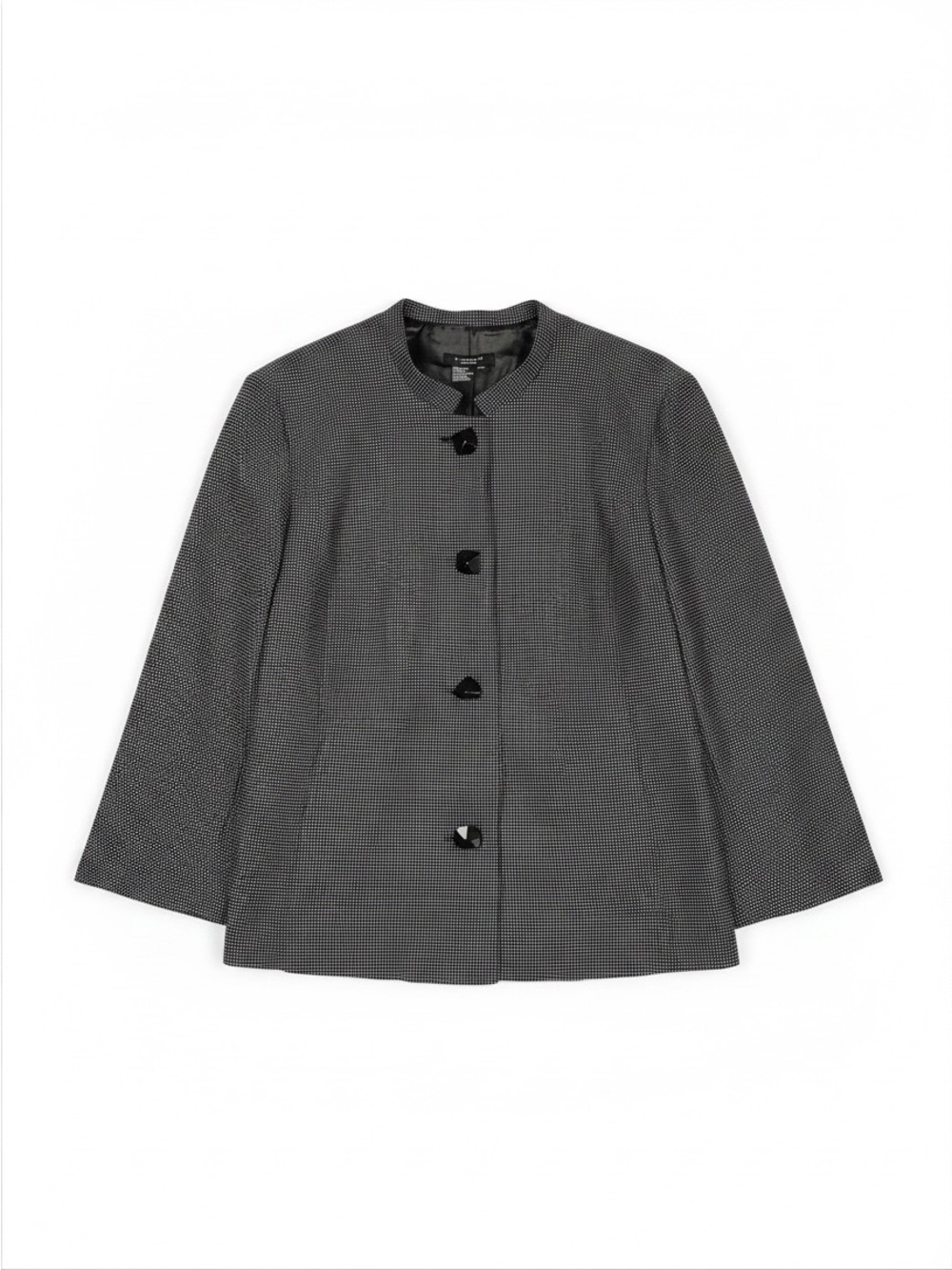 Sandro Vintage Polka Dot Cape Jacket Women's XL Black White 3/4 Sleeve